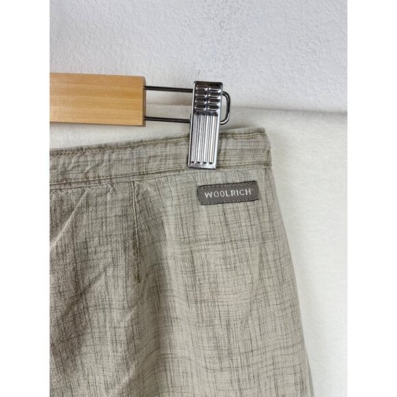 Woolrich Boho embroidered khaki crop pants coastal lagen size 12‎ - Picture 7 of 8